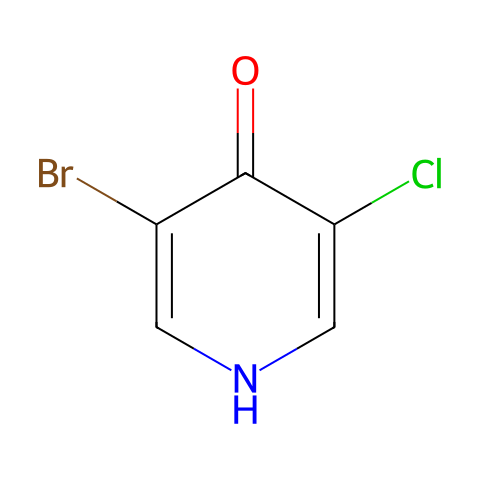 3-Bromo-5-chloropyridin-4-ol结构图