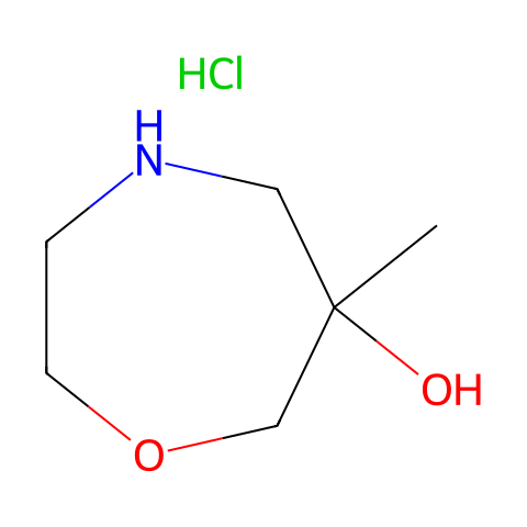 6-methyl-1,4-oxazepan-6-ol;hydrochloride结构图