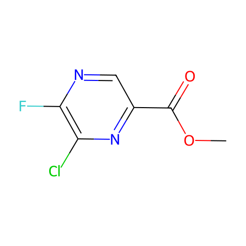 methyl 6-chloro-5-fluoro-pyrazine-2-carboxylate结构图