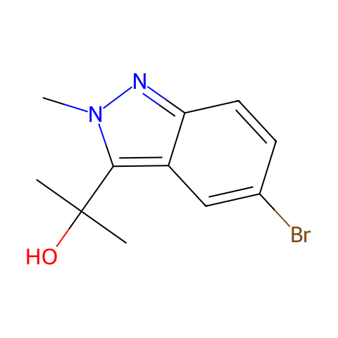 2-(5-bromo-2-methyl-2H-indazol-3-yl)propan-2-ol结构图
