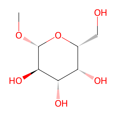 甲基-β-D-吡喃半乳糖苷结构图