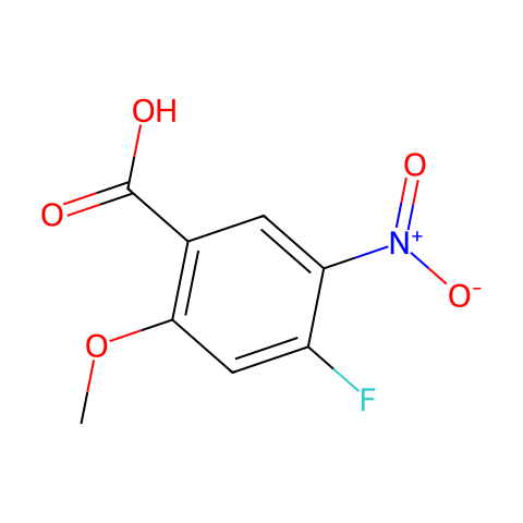 4-Fluoro-2-methoxy-5-nitrobenzoic acid结构图
