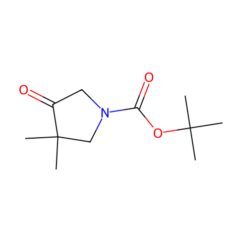 tert-butyl 3,3-dimethyl-4-oxo-pyrrolidine-1-carboxylate结构图