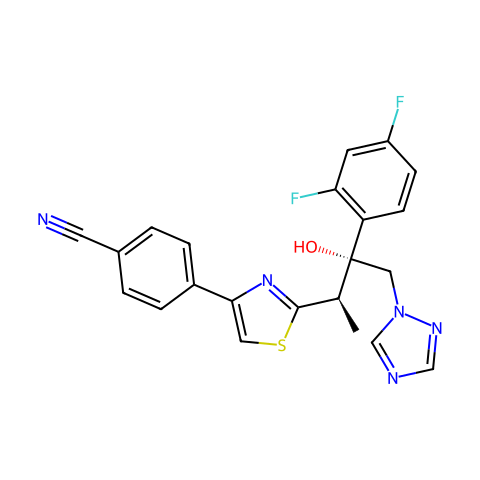 Ravuconazole (BMS-207147; ER-30346)结构图