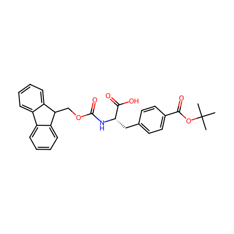 FMOC-P-羧基-PHE(OTBU)-OH结构图