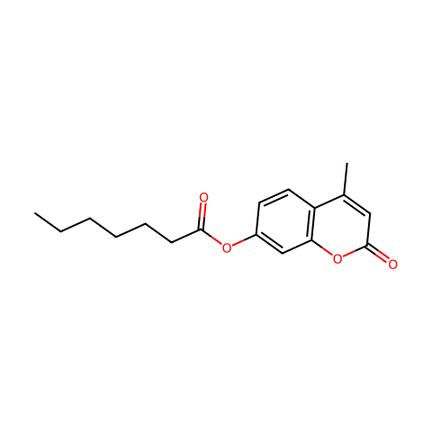 4-Methylumbelliferyl heptanoate结构图