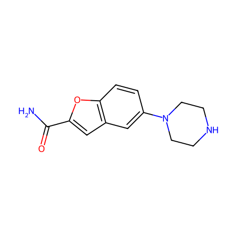 5-(Piperazin-1-yl)benzofuran-2-carboxamide结构图