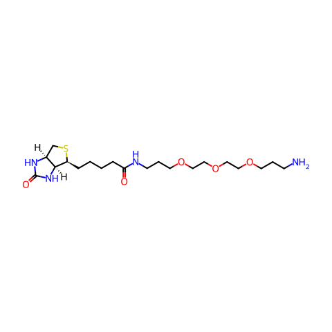 N-(13-amino-4,7,10-trioxatridecanyl)-D-biotinamide结构图