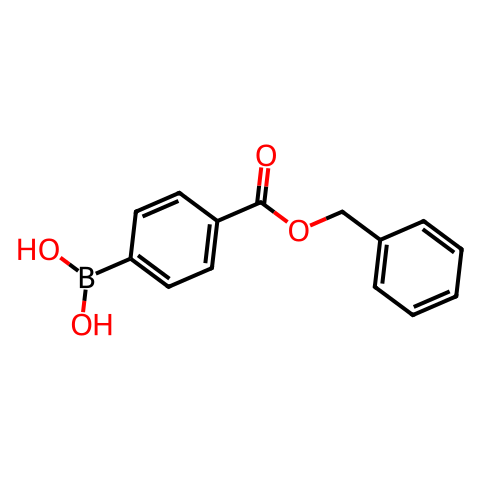4-(苄氧基羰基)苯硼酸结构图