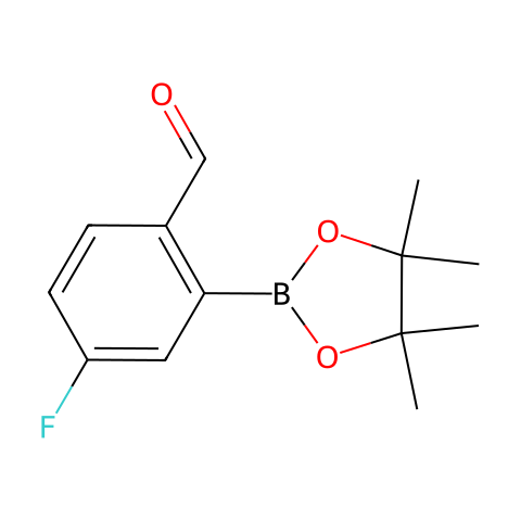 4-氟-2-(4,4,5,5-四甲基-1,3,2-二氧硼戊烷-2-基)苯甲醛结构图