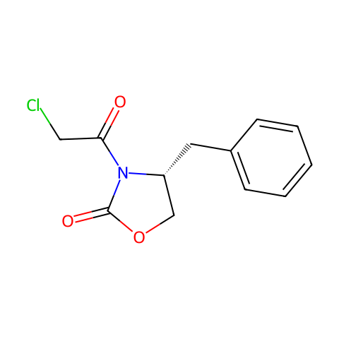(R)-4-苄基-3-氯乙酰-2-噁唑烷酮结构图
