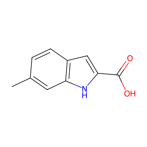 6-甲基-1H-吲哚-2-羧酸结构图