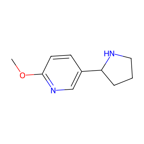 2-METHOXY-5-(2-PYRROLIDINYL)PYRIDINE结构图