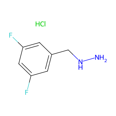 (3,5-Difluorobenzyl)hydrazine hydrochloride结构图