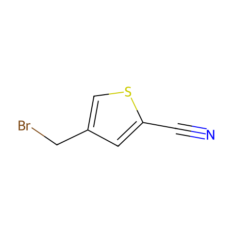 4-Bromomethyl-thiophene-2-carbonitrile结构图