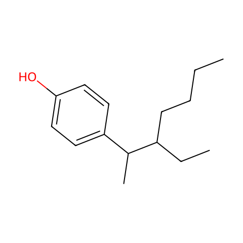 4-(2-乙基-1-甲基己基)苯酚结构图