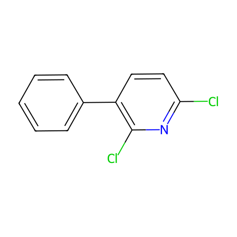 2,6-DICHLORO-3-PHENYLPYRIDINE结构图