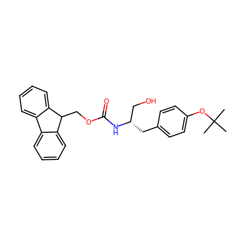 Fmoc-O-tert-butyl-L-tyrosinol结构图