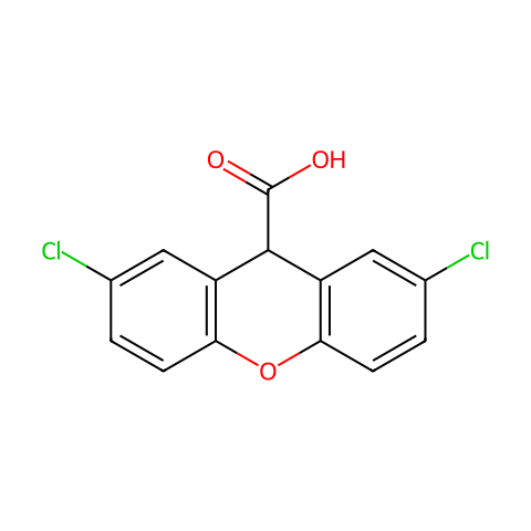 2,7-dichloroxanthene-9-carboxylic acid结构图