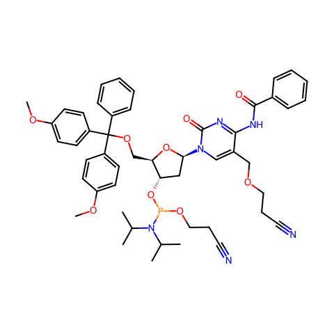5-Hydroxyemthyl-dC 亚磷酰胺单体结构图