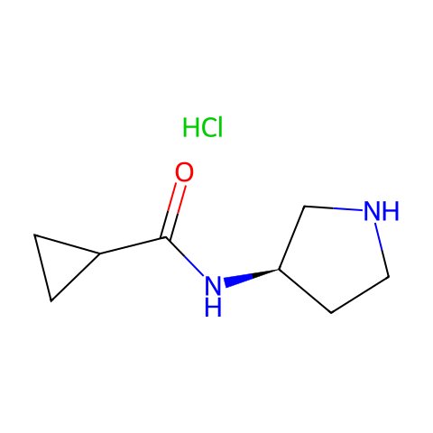 Cyclopropanecarboxamide, N-(3R)-3-pyrrolidinyl-, hydrochloride结构图
