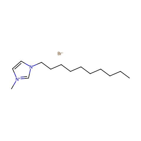 溴化1-癸基-3-甲基咪唑结构图