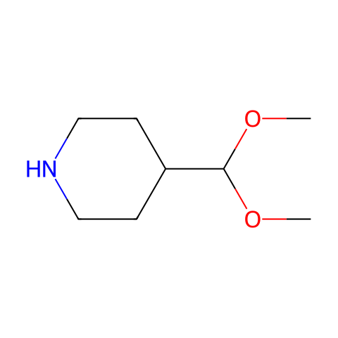 4-(dimethoxymethyl)piperidine结构图