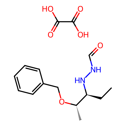 N'-((2S,3S)-2-(苄氧基)戊-3-基)甲酰肼草酸盐结构图