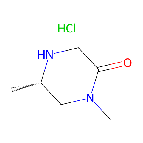 (S)-1,5-二甲基哌啶-2-酮盐酸盐结构图