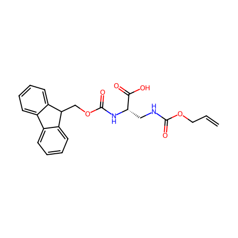 (S)-3-烯丙氧羰基氨基-2-(Fmoc-氨基)丙酸结构图