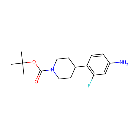 tert-Butyl 4-(4-amino-2-fluorophenyl)piperidine-1-carboxylate结构图