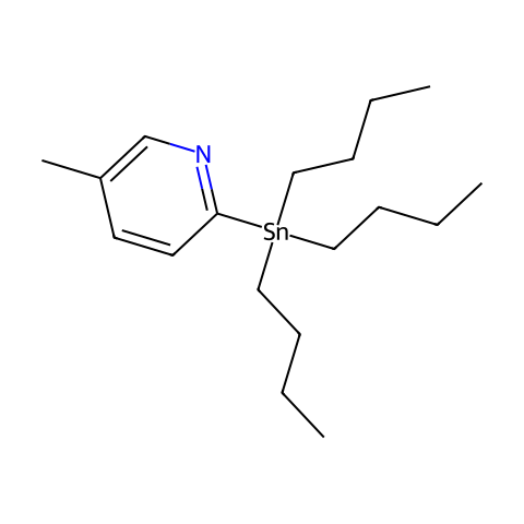 5-甲基-2-(三正丁基锡)吡啶结构图