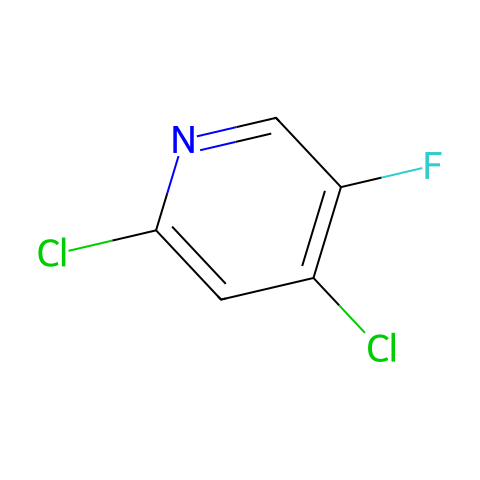 Pyridine, 2,4-dichloro-5-fluoro-结构图