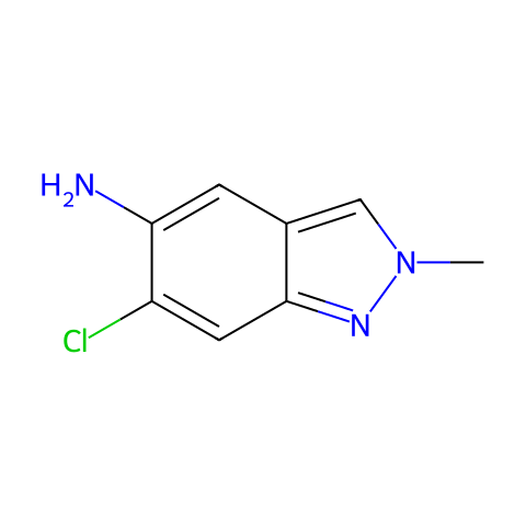 6-chloro-2-methyl-indazol-5-amine结构图