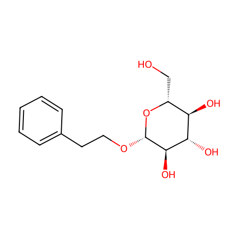 PHENYLETHYL BETA-D-GLUCOPYRANOSIDE结构图