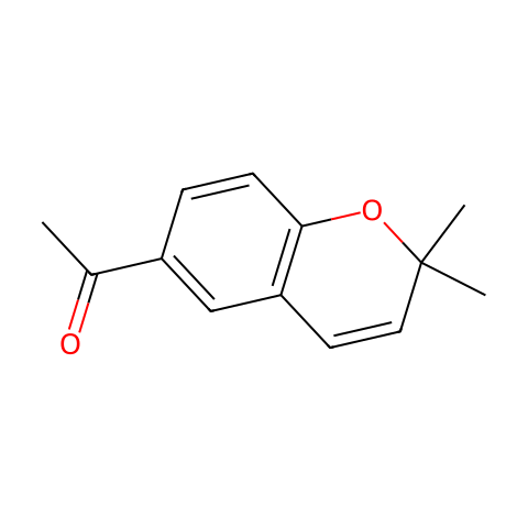2,2-Dimethyl-6-acetyl-2H-1-benzopyran结构图