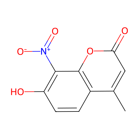 7-羟基-4-甲基-8-硝基香豆素结构图