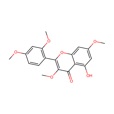 2-(2,4-dimethoxyphenyl)-5-hydroxy-3,7-dimethoxy-4H-chromen-4-one结构图