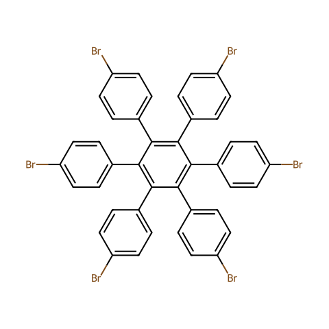 1,2,3,4,5,6-六(4-溴苯基)苯结构图