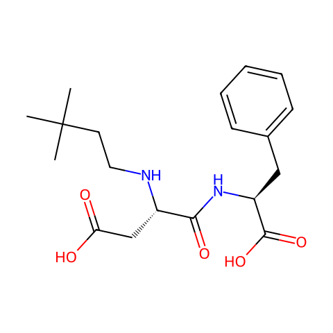 N-(3,3-二甲基丁基)-L-α-门冬氨酰-L-苯丙氨酸结构图