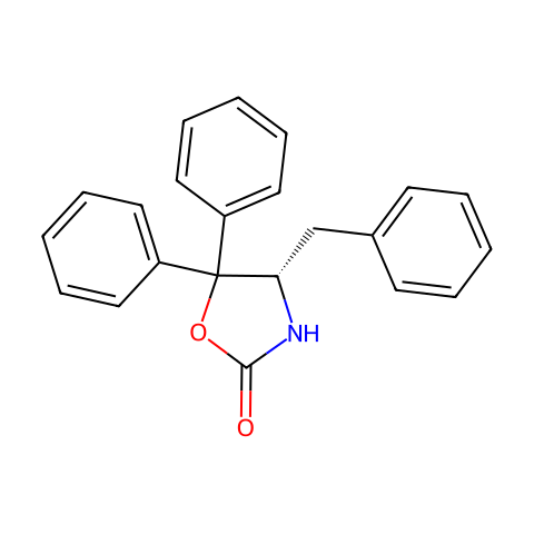 (S)-(-)-5,5-二苯基-4-(苯甲基)-2-噁唑烷酮结构图