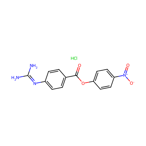 4-Nitrophenyl 4-guanidinobenzoate hydrochloride结构图