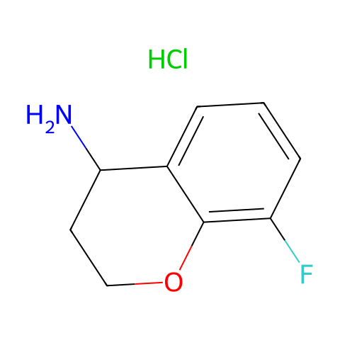 8-氟-3,4-二氢-2H-1-苯并吡喃-4-胺盐酸盐结构图