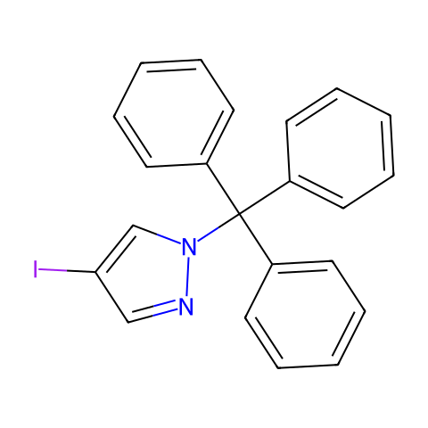 4-Iodo-1-trityl-1H-pyrazole结构图