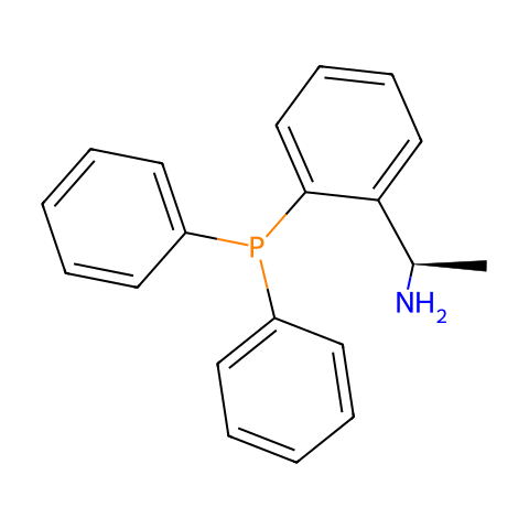 (R)-1-(2- (二苯基膦基)苯基)乙胺结构图