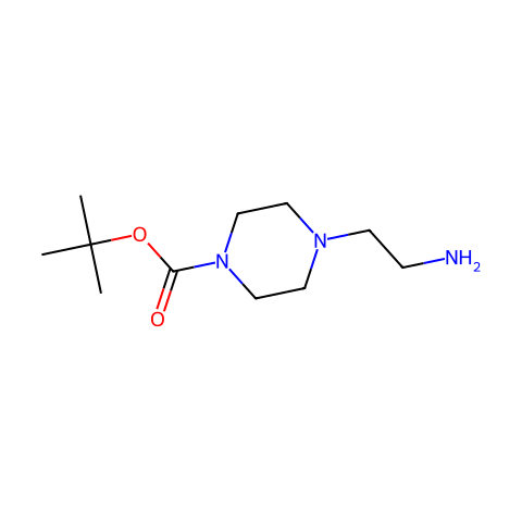 4-N-(2-胺乙基)-1-N-BOC-哌啶结构图