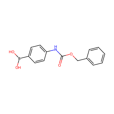 4-Cbz-氨基苯基硼酸(含不同量的酸酐)结构图