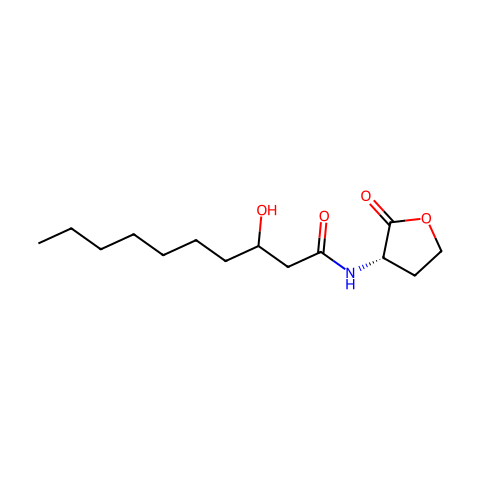 N-3-Hydroxydecanoyl-L-homoserine Lactone结构图
