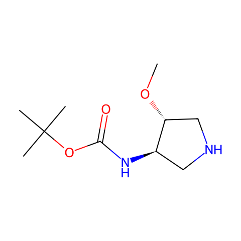 Carbamic acid, N-[(3R,4R)-4-methoxy-3-pyrrolidinyl]-, 1,1-dimethylethyl ester结构图
