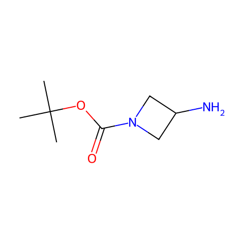 1-Boc-3-氨基吖丁啶结构图